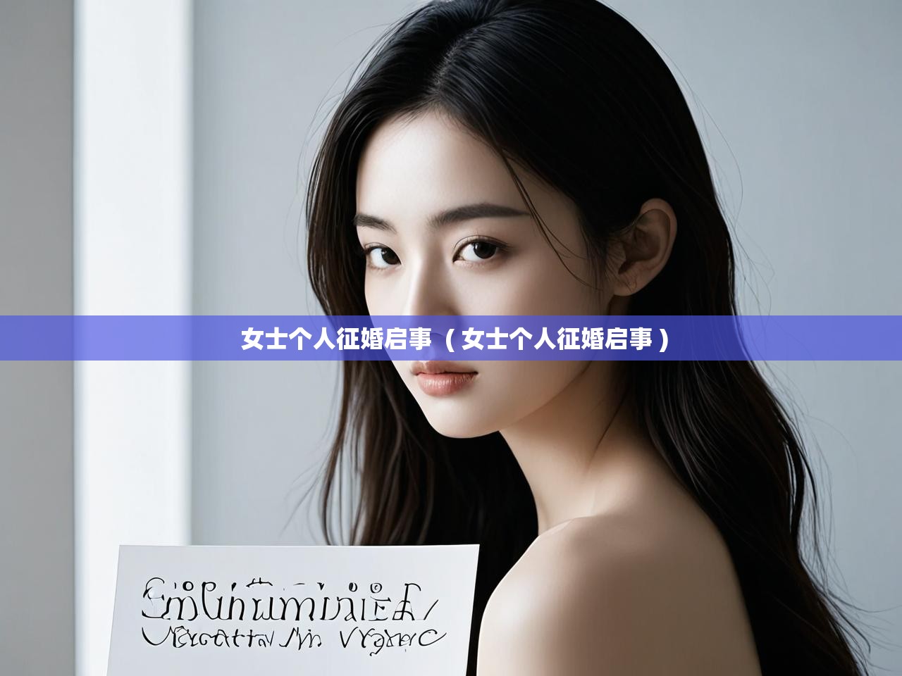  女士个人征婚启事  ( 女士个人征婚启事 )