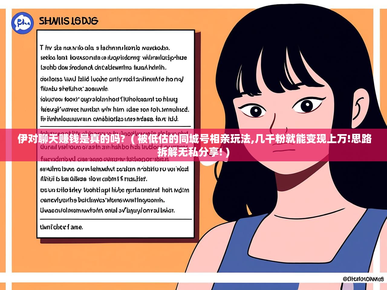  伊对聊天赚钱是真的吗?  ( 被低估的同城号相亲玩法,几千粉就能变现上万!思路拆解无私分享! )