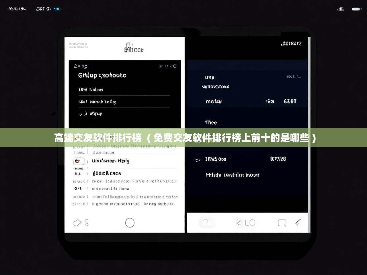  高端交友软件排行榜  ( 免费交友软件排行榜上前十的是哪些 )