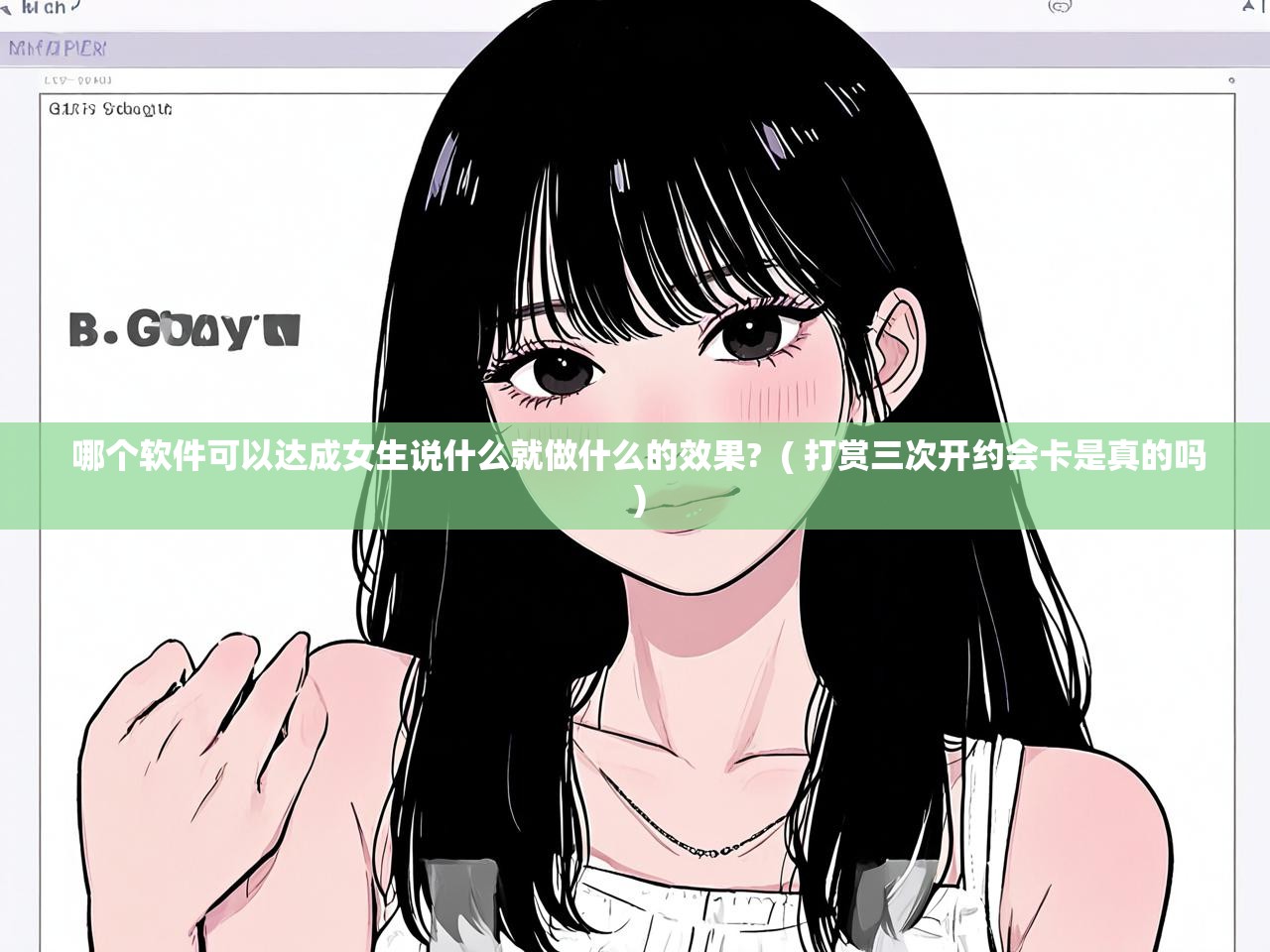  哪个软件可以达成女生说什么就做什么的效果?  ( 打赏三次开约会卡是真的吗 )