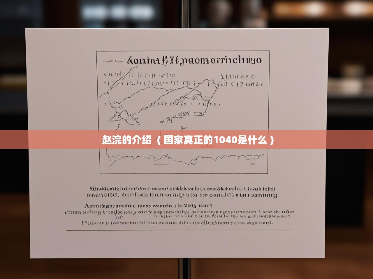  赵浣的介绍  ( 国家真正的1040是什么 )