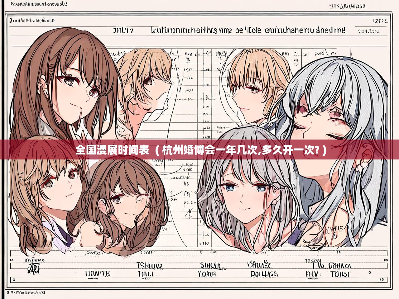  全国漫展时间表  ( 杭州婚博会一年几次,多久开一次? )