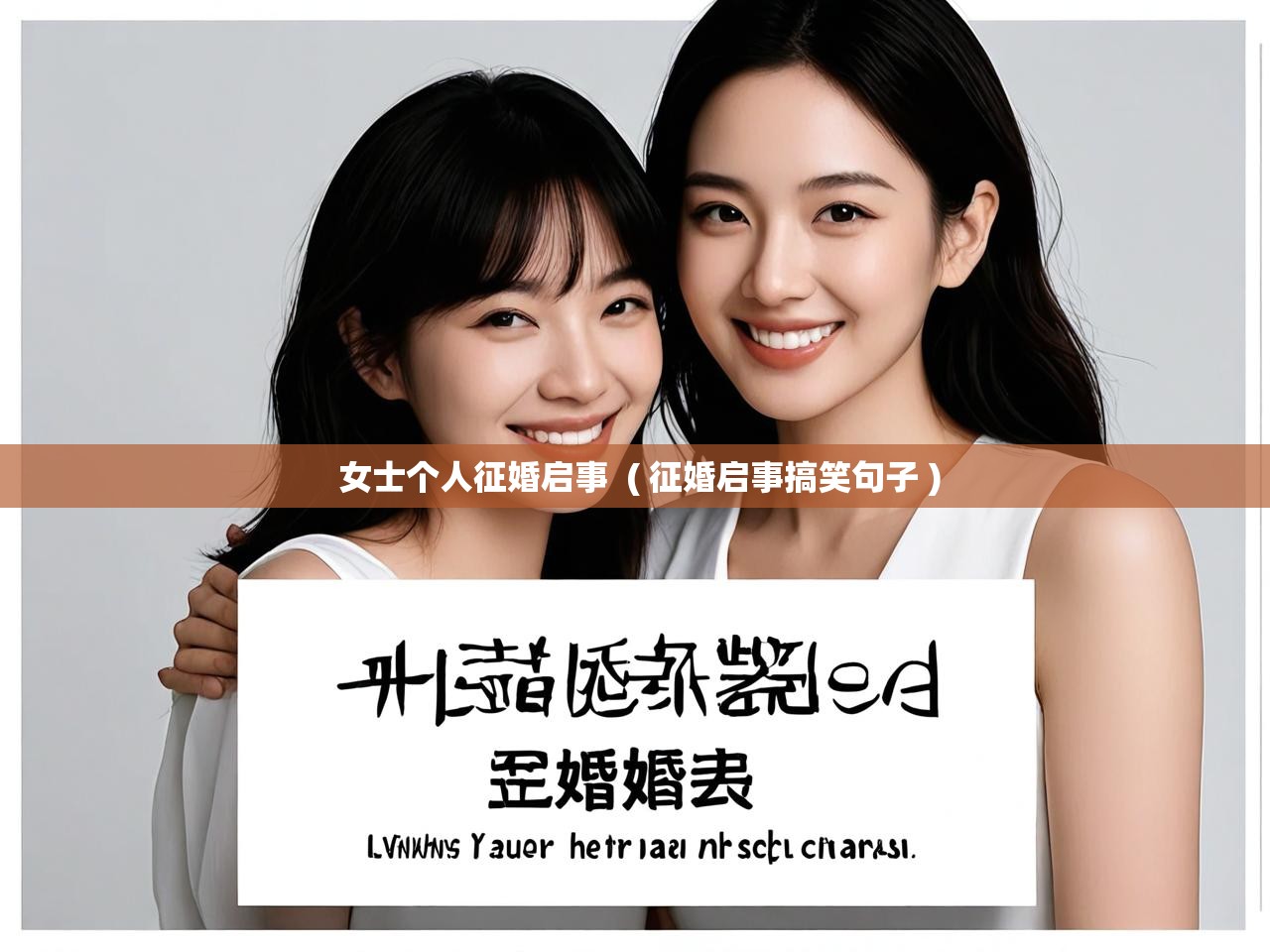  女士个人征婚启事  ( 征婚启事搞笑句子 )