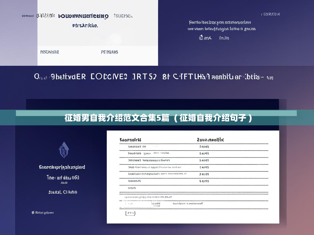  征婚男自我介绍范文合集5篇  ( 征婚自我介绍句子 )