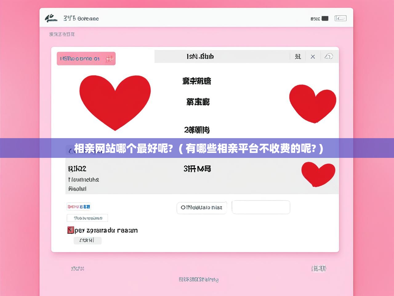  相亲网站哪个最好呢?  ( 有哪些相亲平台不收费的呢? )