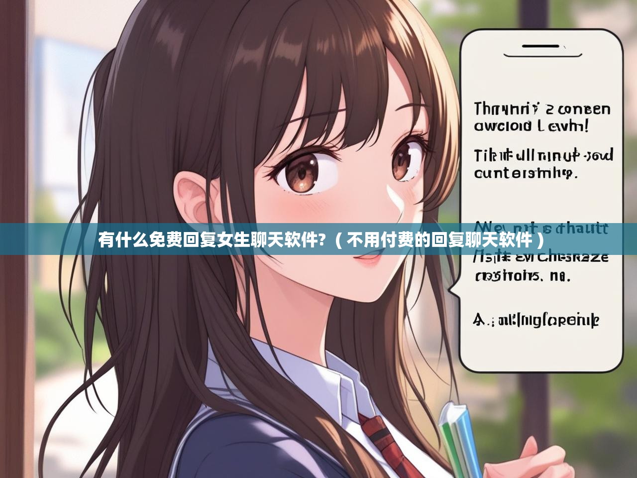  有什么免费回复女生聊天软件?  ( 不用付费的回复聊天软件 )