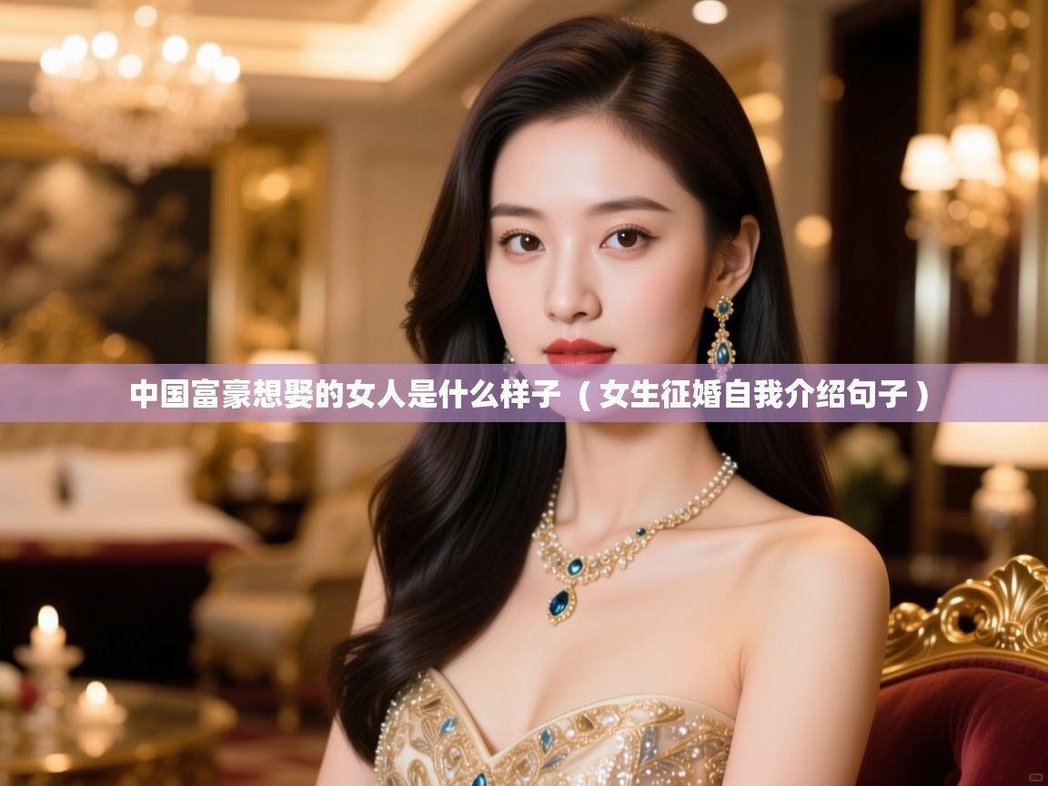  中国富豪想娶的女人是什么样子  ( 女生征婚自我介绍句子 )