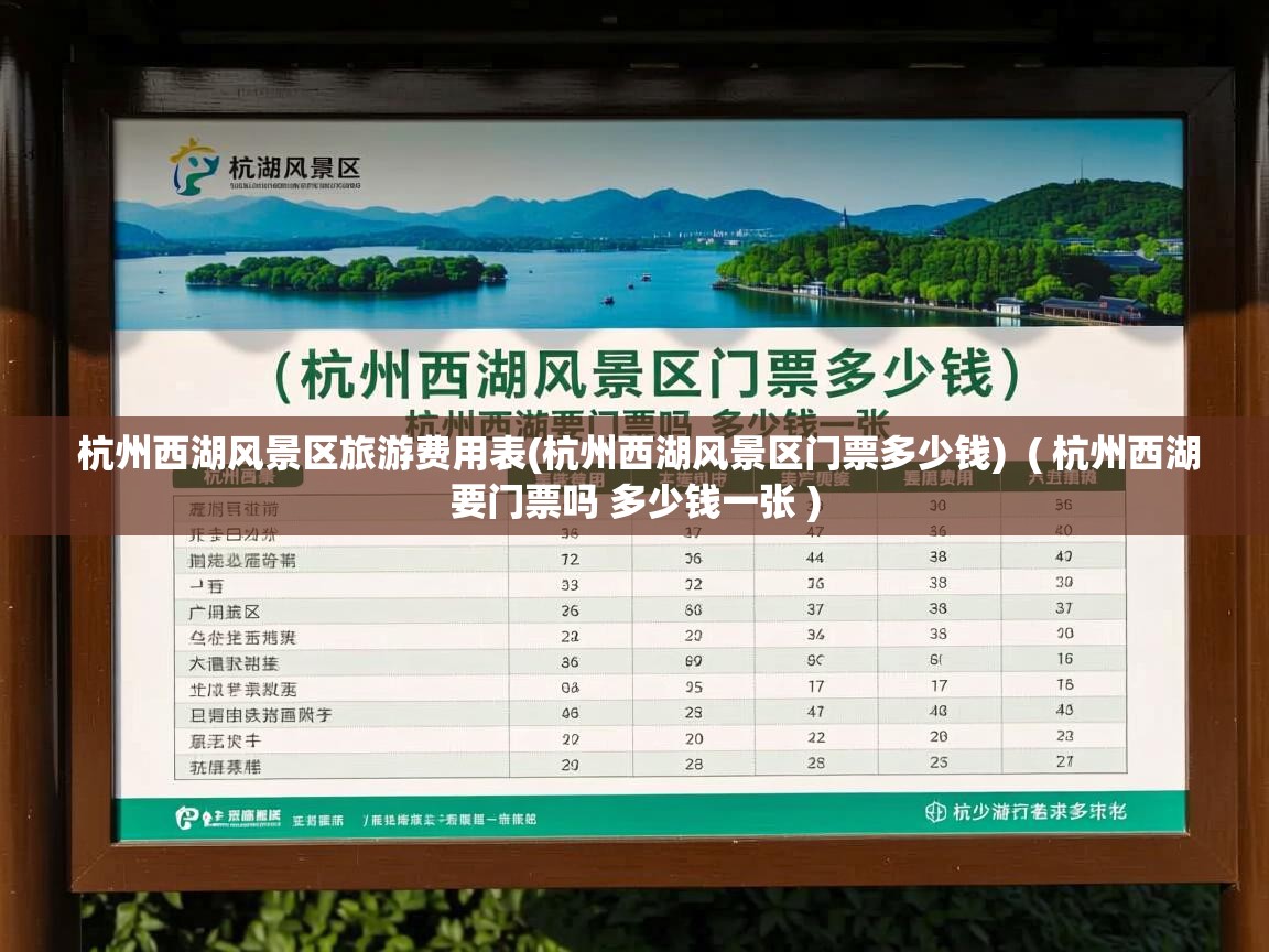  杭州西湖风景区旅游费用表(杭州西湖风景区门票多少钱)  ( 杭州西湖要门票吗 多少钱一张 )