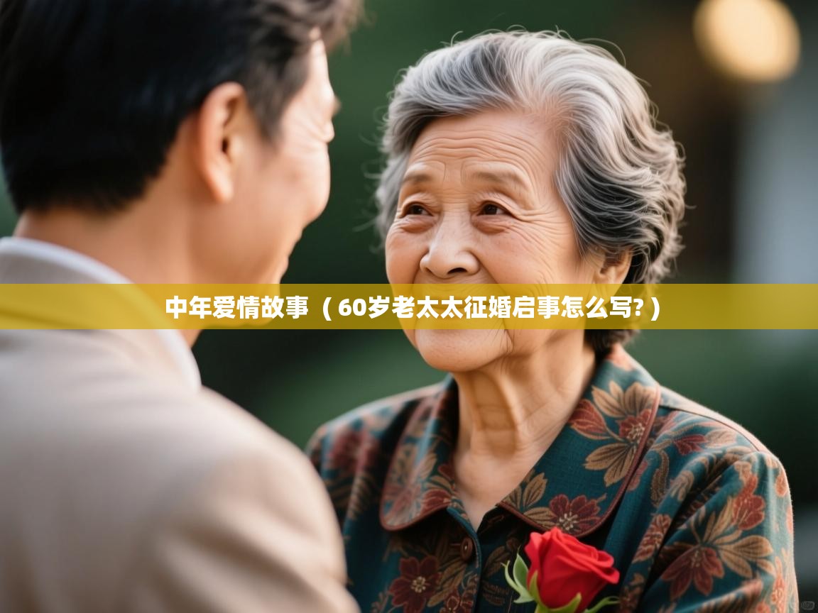 中年爱情故事  ( 60岁老太太征婚启事怎么写? )