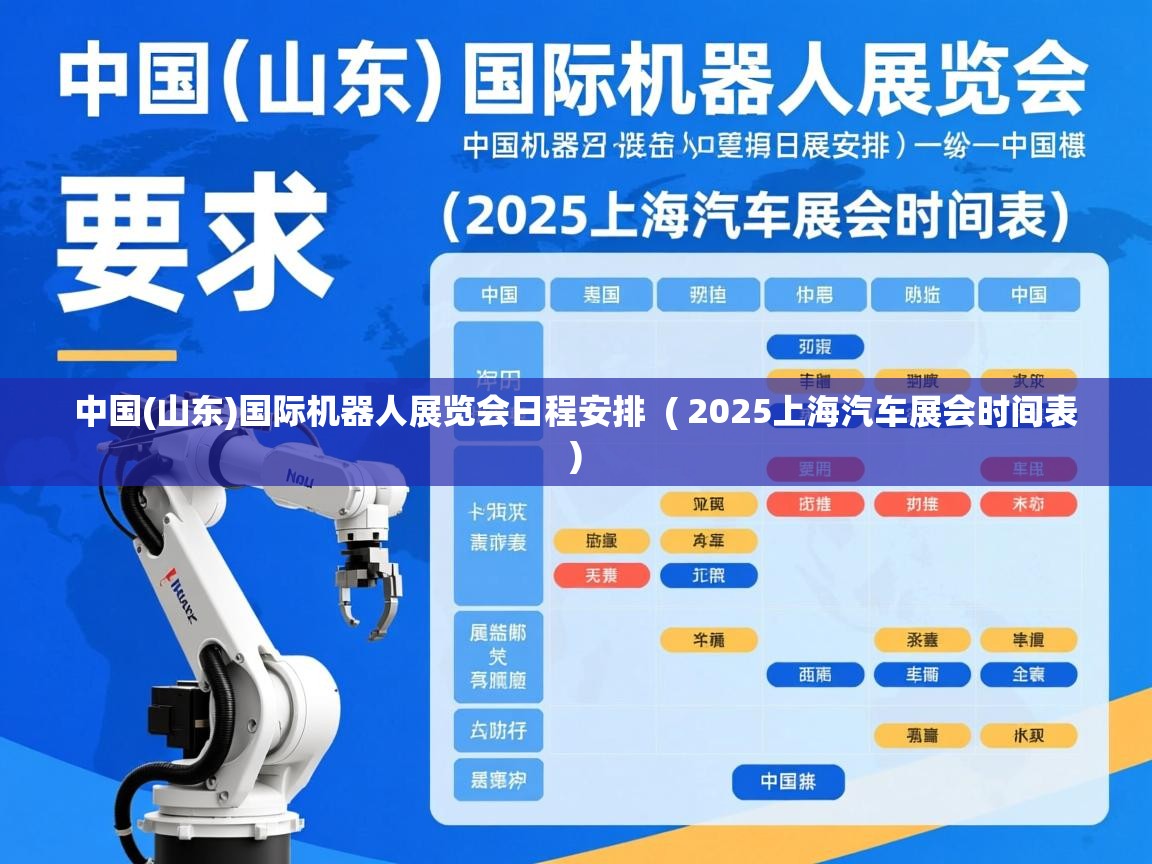  中国(山东)国际机器人展览会日程安排  ( 2025上海汽车展会时间表 )