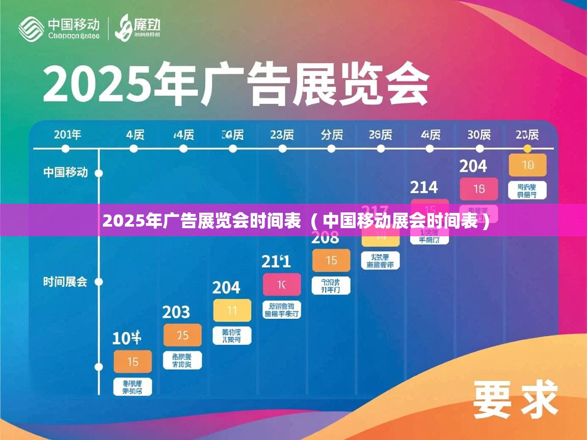  2025年广告展览会时间表  ( 中国移动展会时间表 )