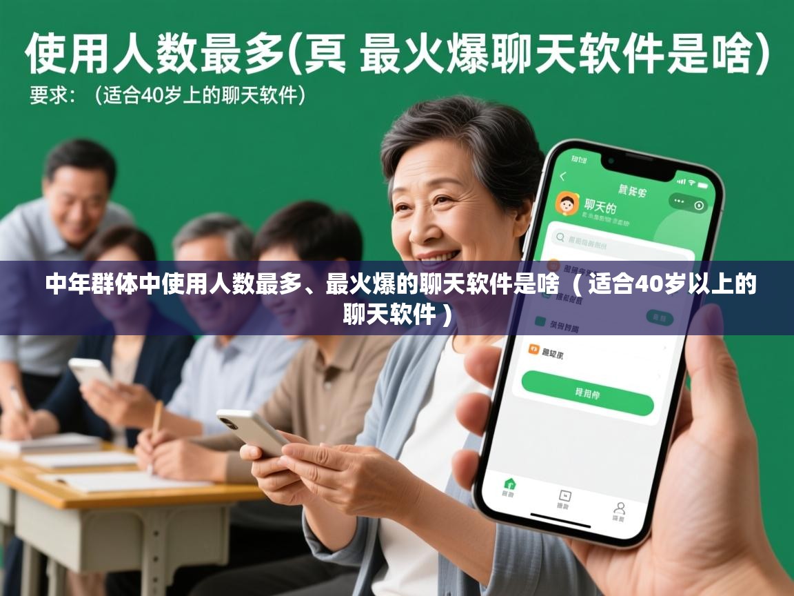  中年群体中使用人数最多、最火爆的聊天软件是啥  ( 适合40岁以上的聊天软件 )