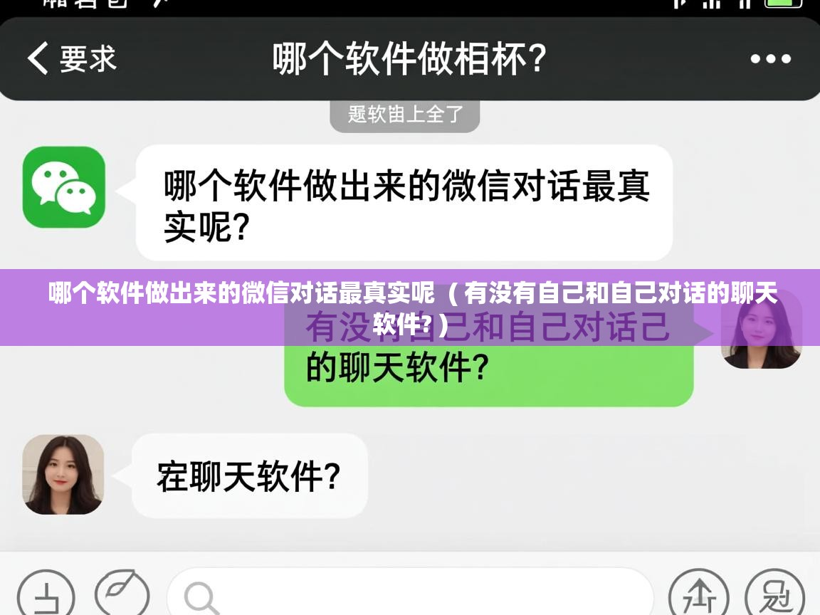  哪个软件做出来的微信对话最真实呢  ( 有没有自己和自己对话的聊天软件? )