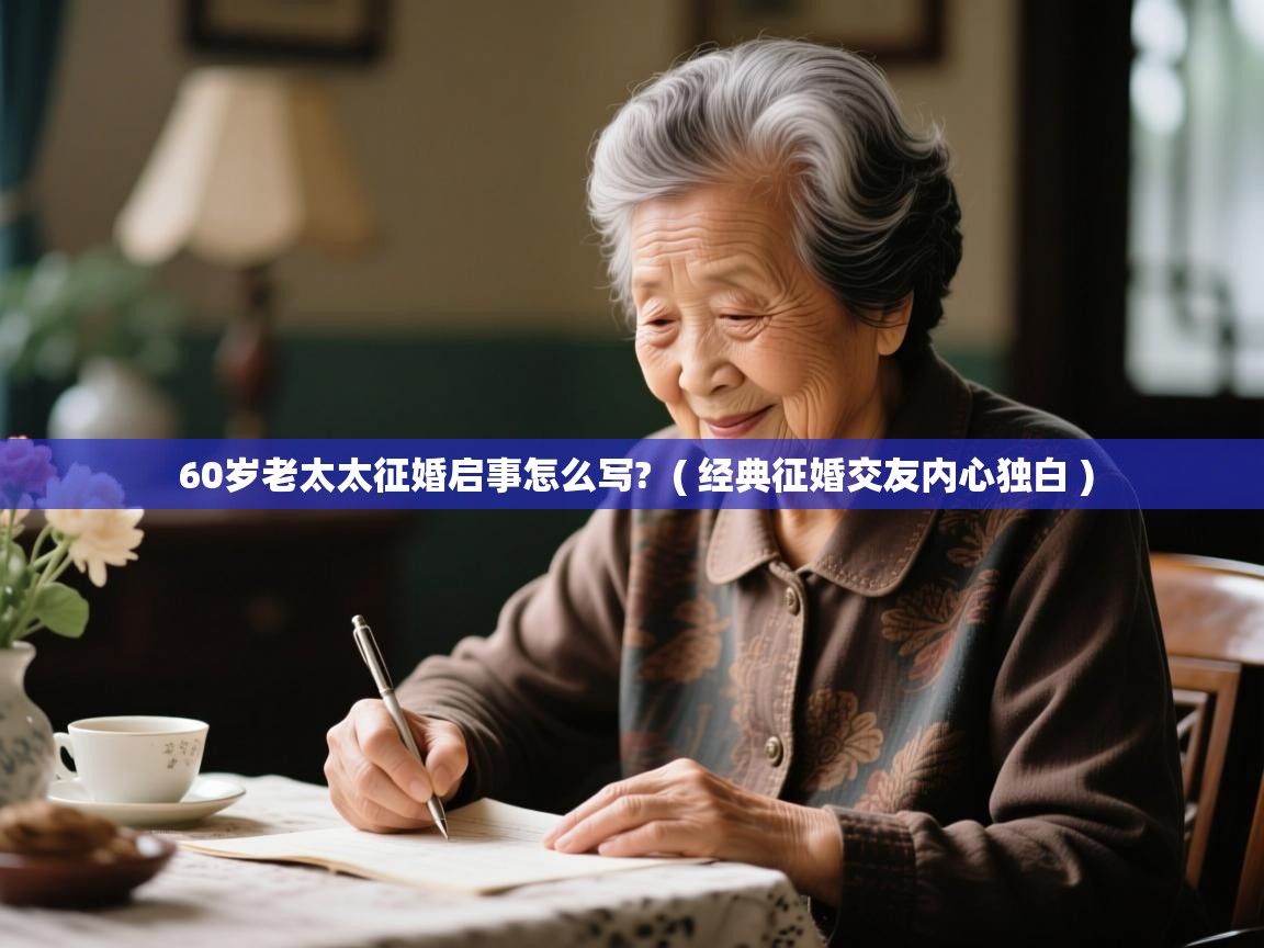 60岁老太太征婚启事怎么写? ( 经典征婚交友内心独白 ) 60岁老太太征婚启事怎么写? ( 经典征婚交友内心独白 )