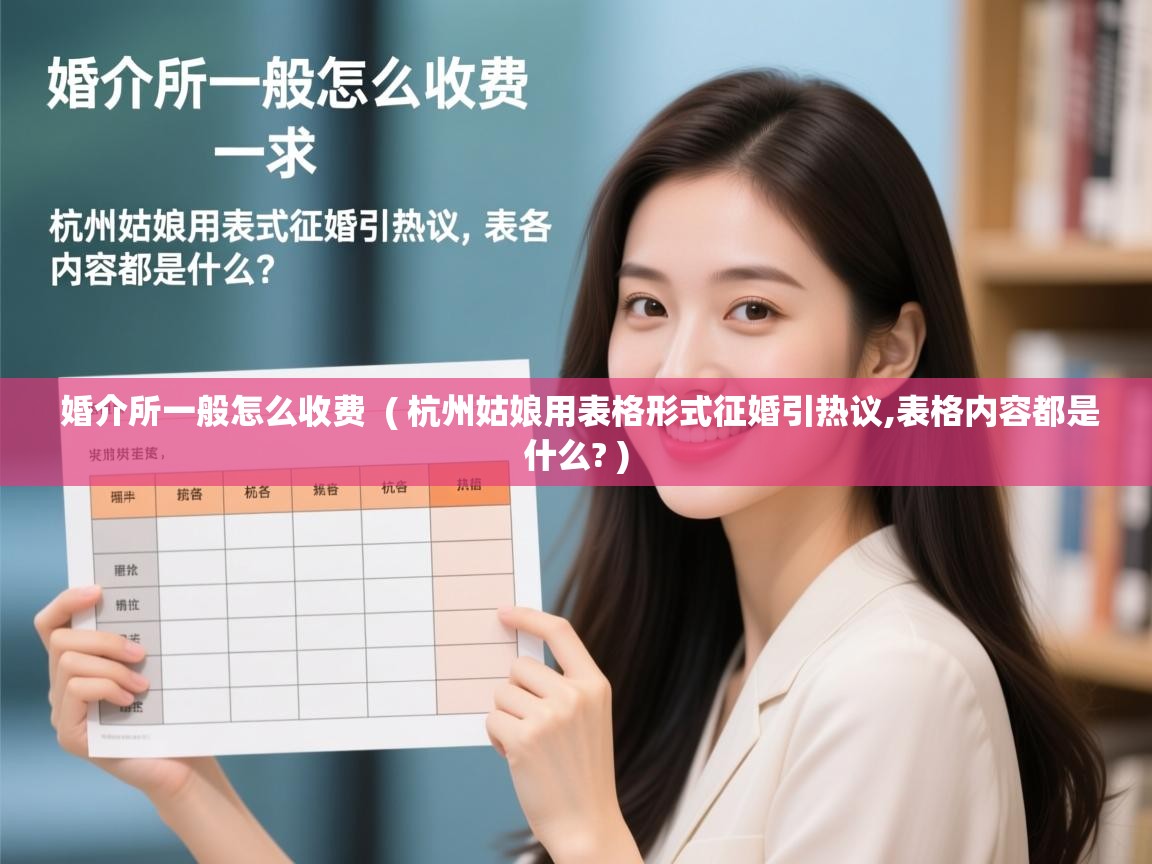  婚介所一般怎么收费  ( 杭州姑娘用表格形式征婚引热议,表格内容都是什么? )