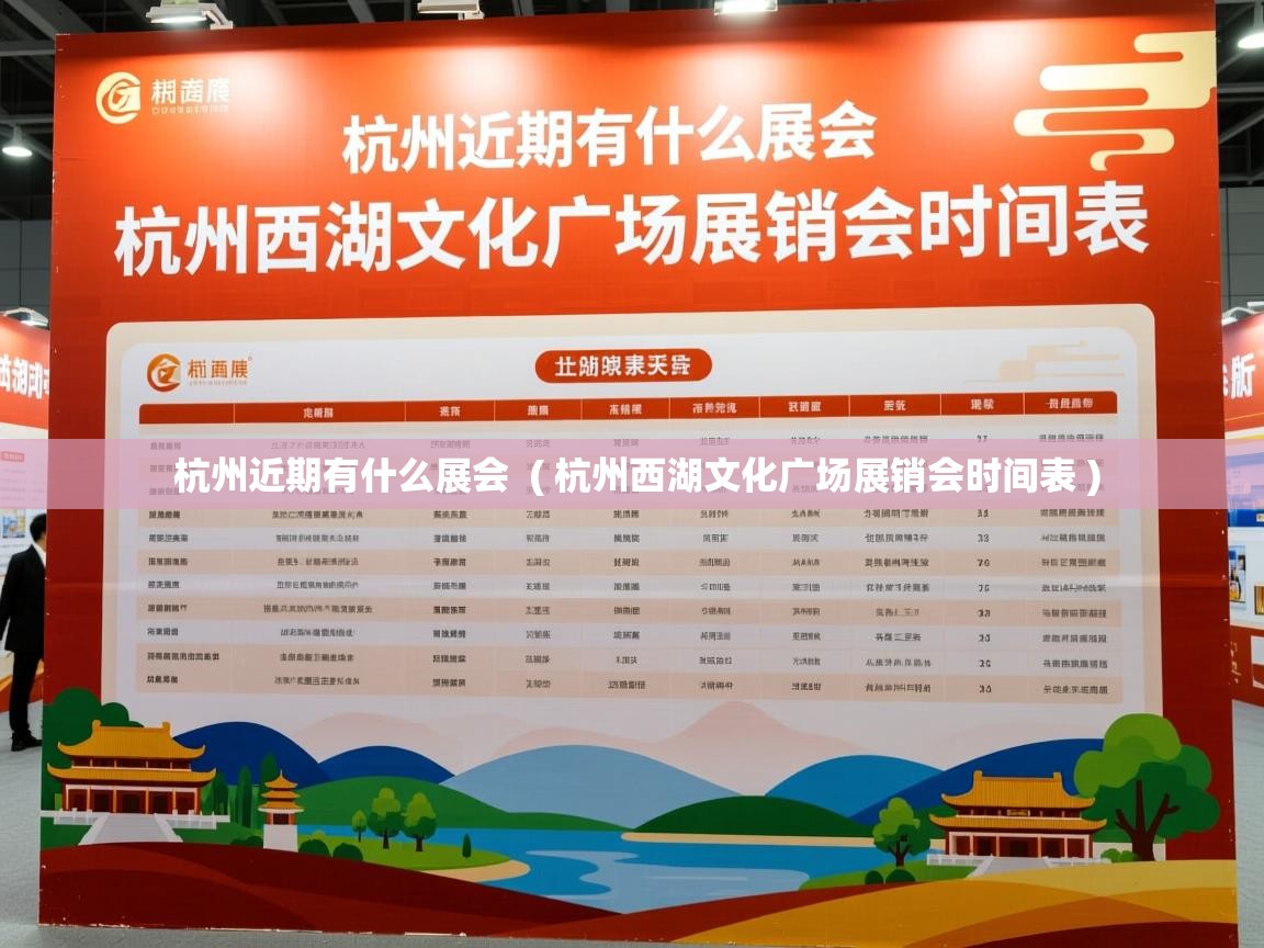  杭州近期有什么展会  ( 杭州西湖文化广场展销会时间表 )