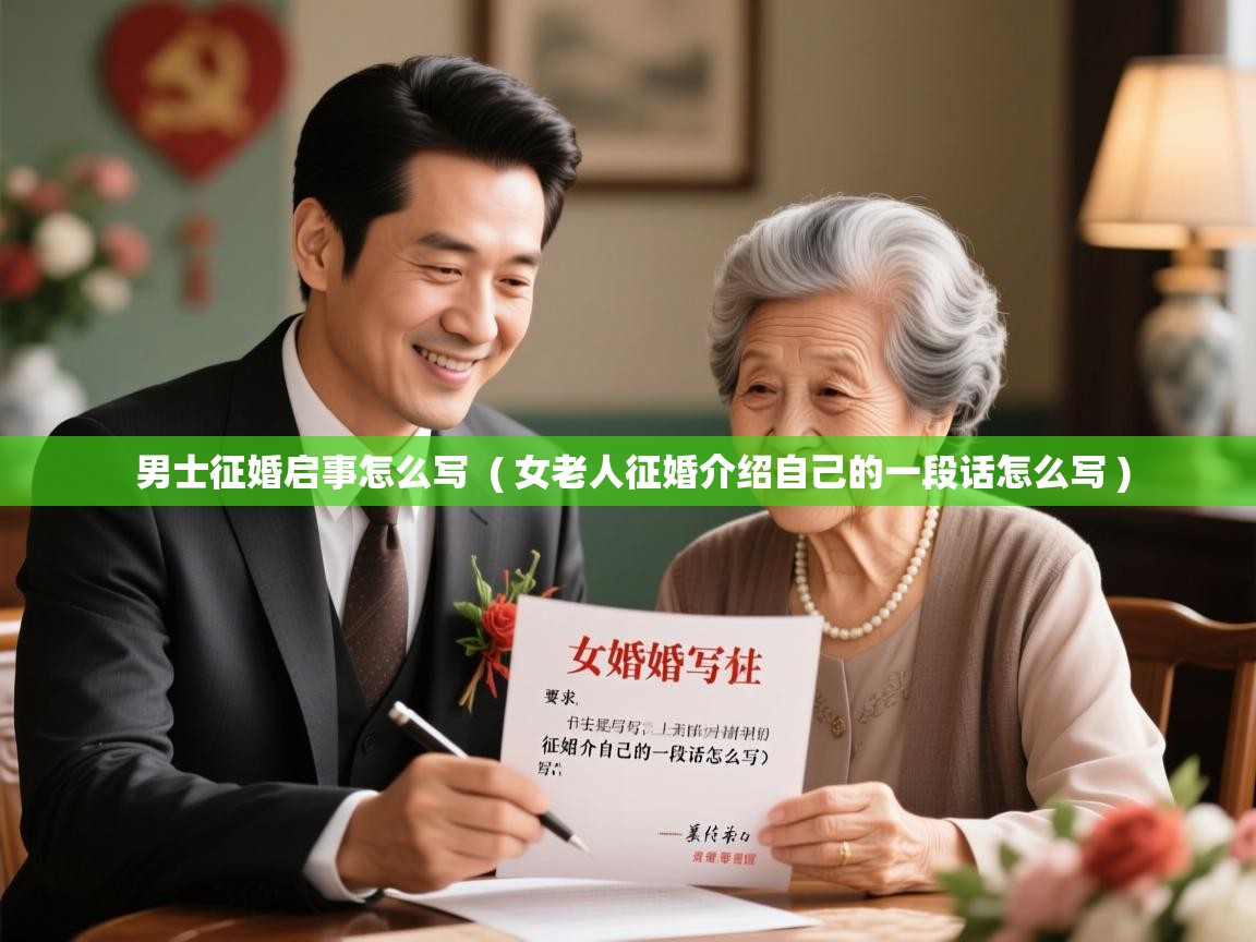 男士征婚启事怎么写 ( 女老人征婚介绍自己的一段话怎么写 ) 男士征婚启事怎么写 ( 女老人征婚介绍自己的一段话怎么写 )