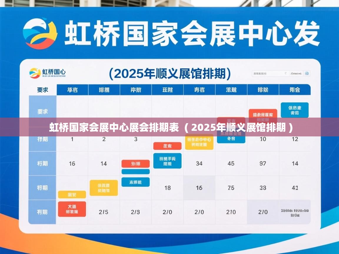  虹桥国家会展中心展会排期表  ( 2025年顺义展馆排期 )