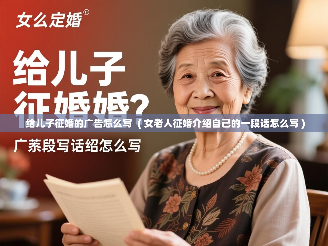 给儿子征婚的广告怎么写 ( 女老人征婚介绍自己的一段话怎么写 ) 给儿子征婚的广告怎么写 ( 女老人征婚介绍自己的一段话怎么写 )