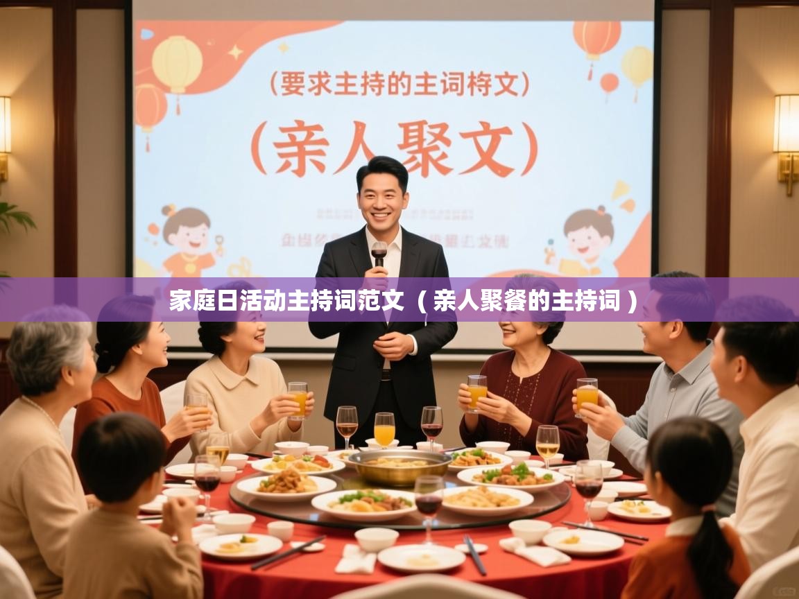  家庭日活动主持词范文  ( 亲人聚餐的主持词 )
