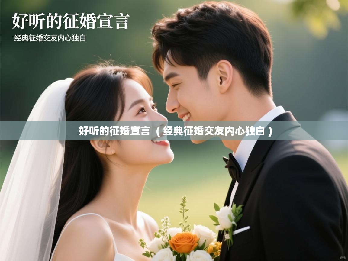  好听的征婚宣言  ( 经典征婚交友内心独白 )