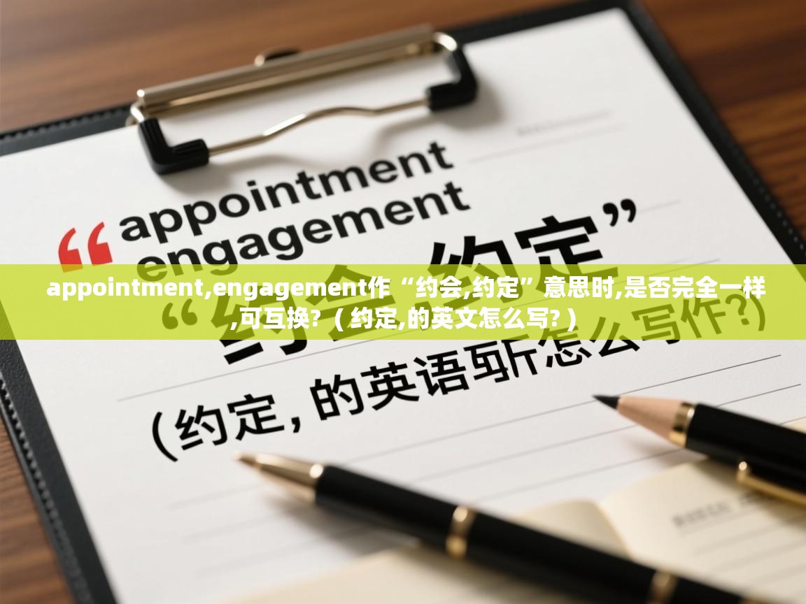  appointment,engagement作“约会,约定”意思时,是否完全一样,可互换?  ( 约定,的英文怎么写? )