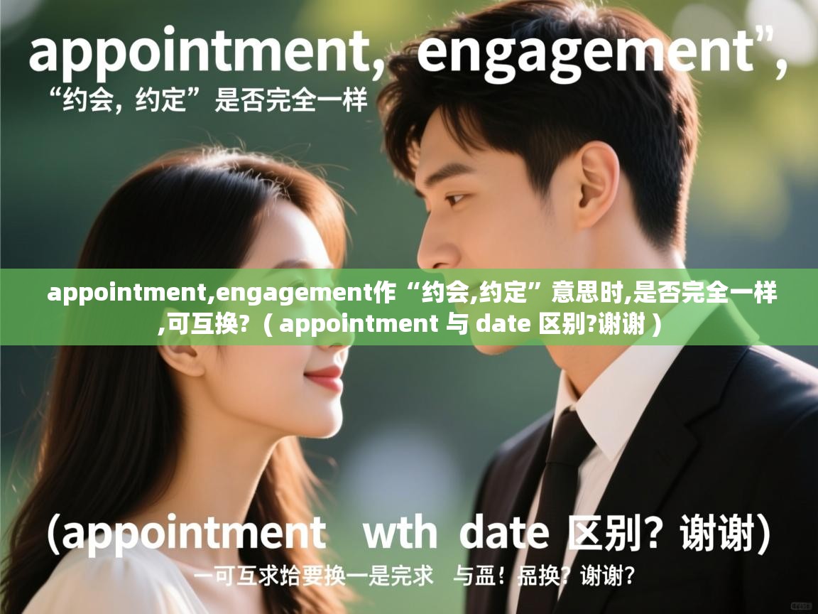  appointment,engagement作“约会,约定”意思时,是否完全一样,可互换?  ( appointment 与 date 区别?谢谢 )