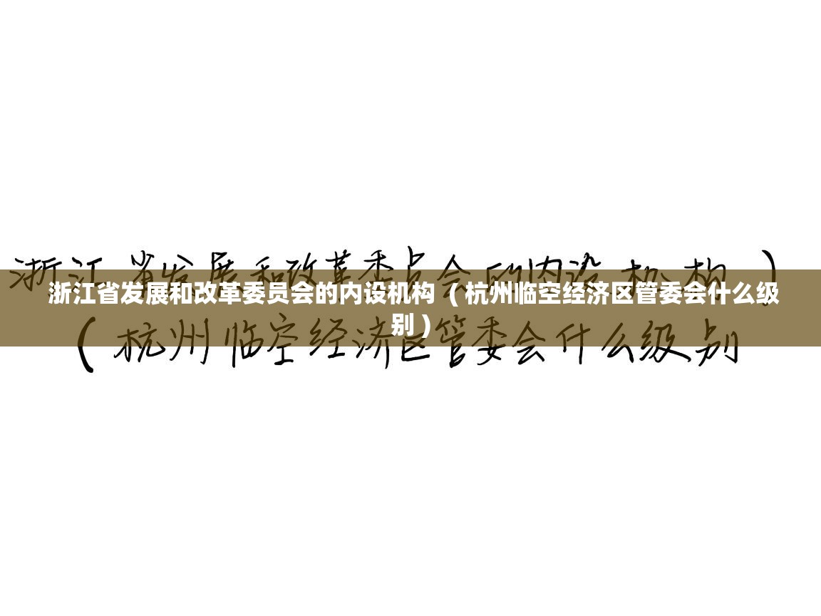  浙江省发展和改革委员会的内设机构  ( 杭州临空经济区管委会什么级别 )