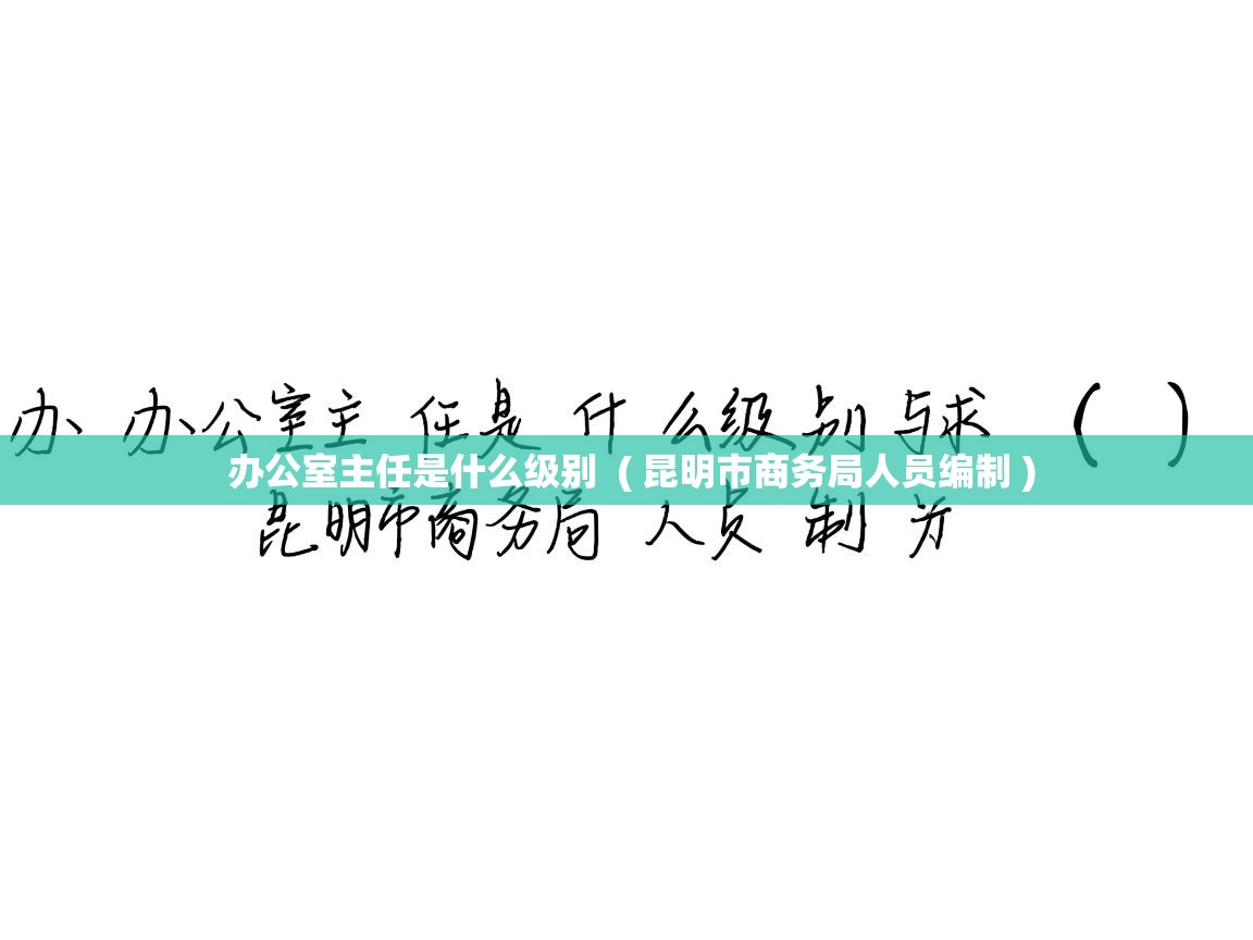  办公室主任是什么级别  ( 昆明市商务局人员编制 )