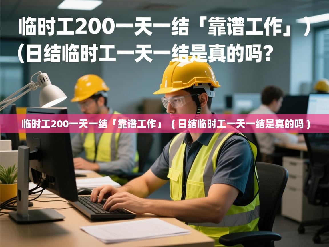  临时工200一天一结「靠谱工作」  ( 日结临时工一天一结是真的吗 )