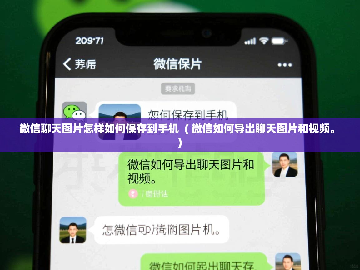  微信聊天图片怎样如何保存到手机  ( 微信如何导出聊天图片和视频。 )
