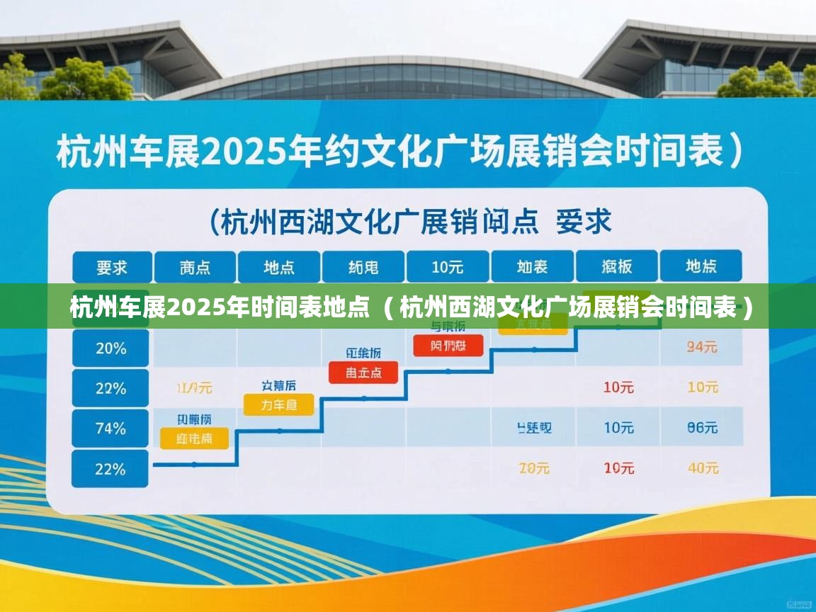  杭州车展2025年时间表地点  ( 杭州西湖文化广场展销会时间表 )