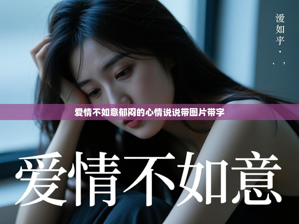  爱情不如意郁闷的心情说说带图片带字 