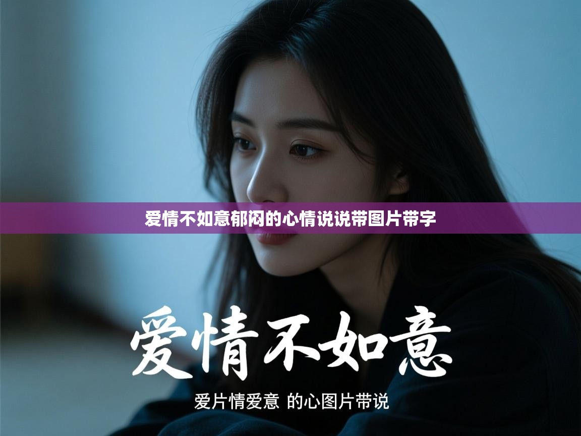  爱情不如意郁闷的心情说说带图片带字 