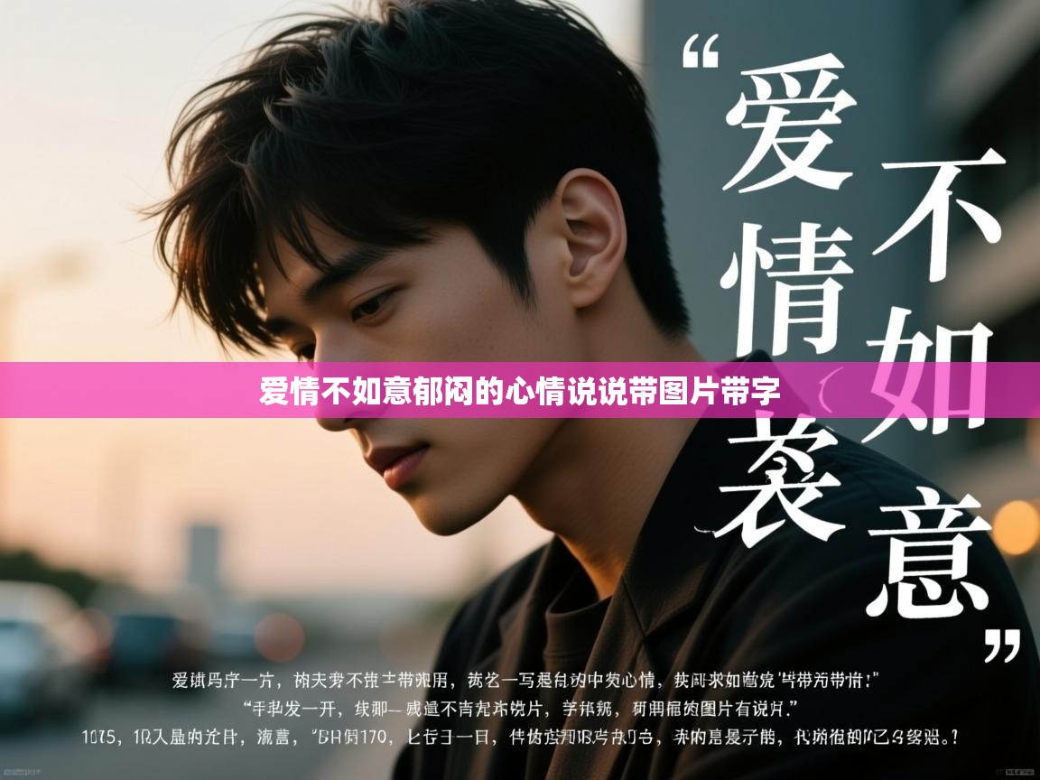  爱情不如意郁闷的心情说说带图片带字 