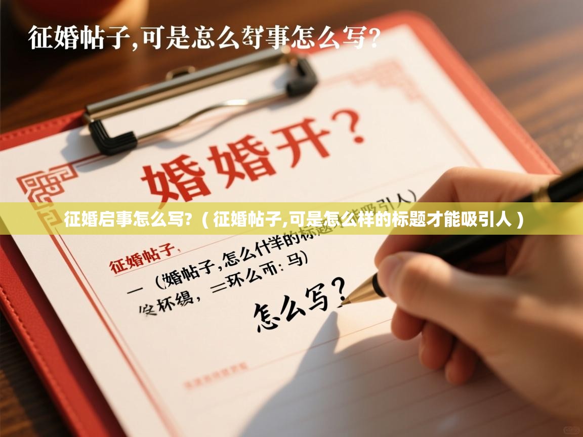  征婚启事怎么写?  ( 征婚帖子,可是怎么样的标题才能吸引人 )