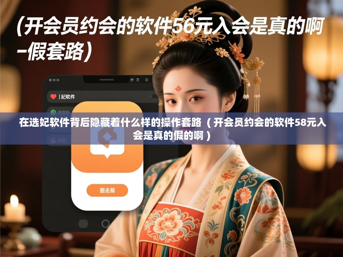  在选妃软件背后隐藏着什么样的操作套路  ( 开会员约会的软件58元入会是真的假的啊 )