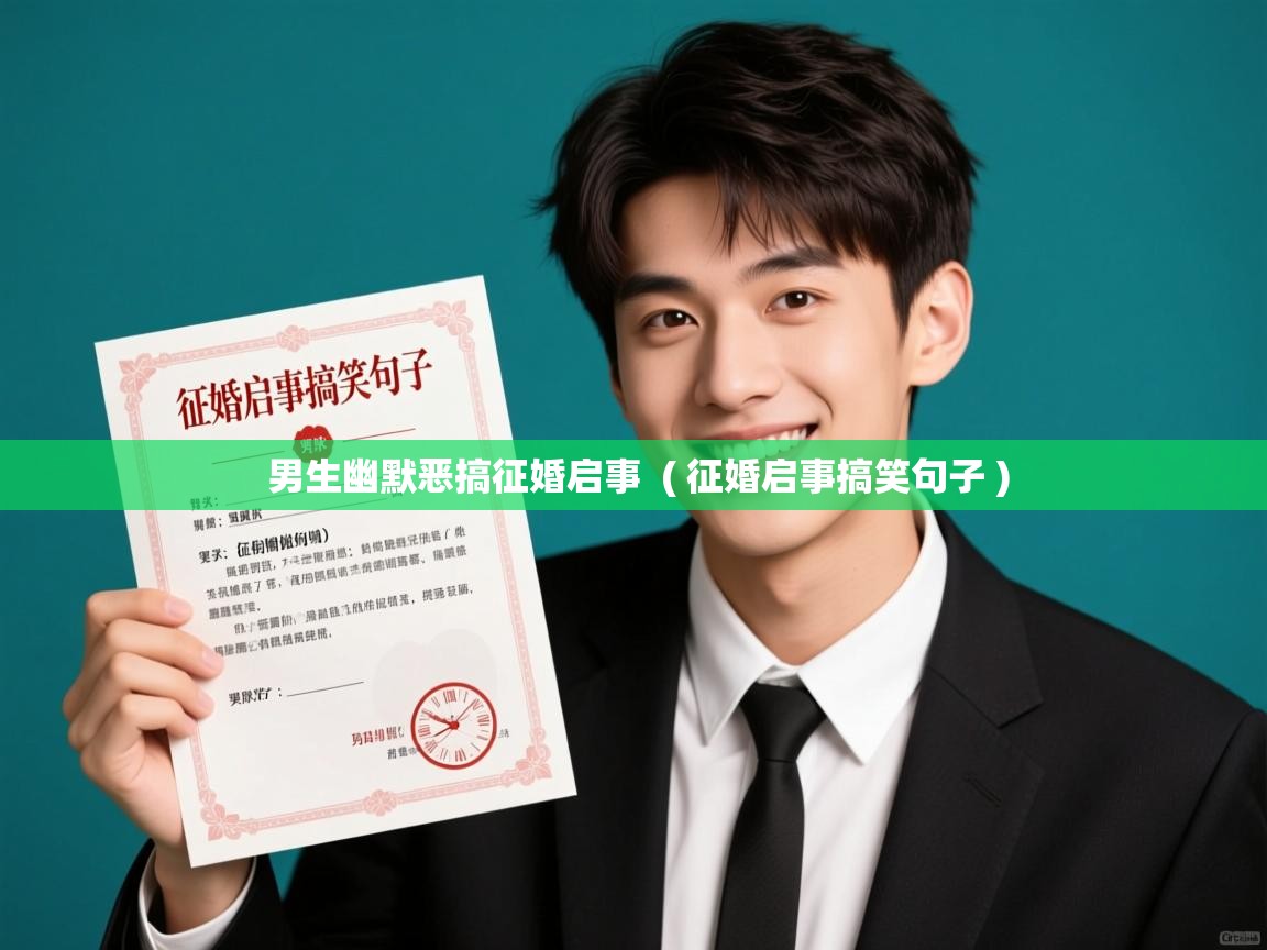  男生幽默恶搞征婚启事  ( 征婚启事搞笑句子 )