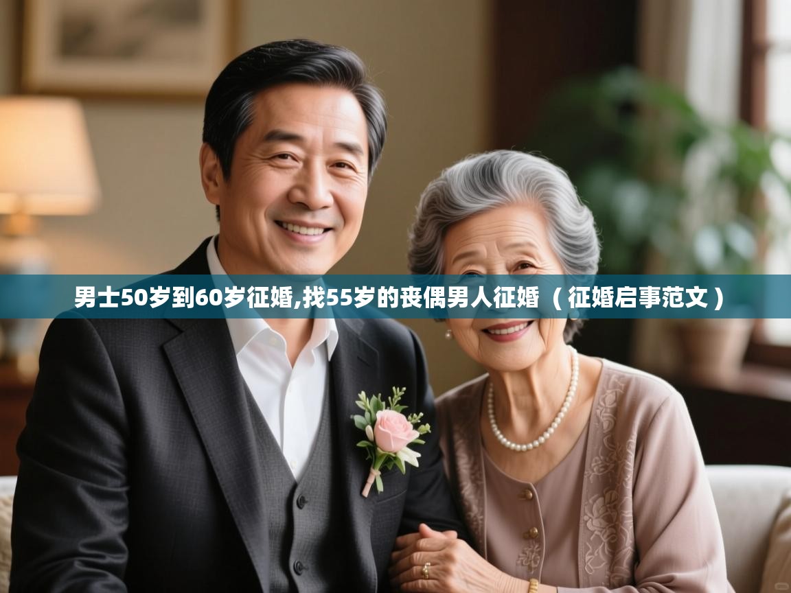  男士50岁到60岁征婚,找55岁的丧偶男人征婚  ( 征婚启事范文 )