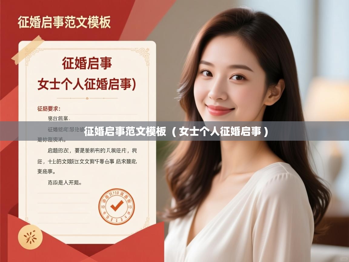  征婚启事范文模板  ( 女士个人征婚启事 )