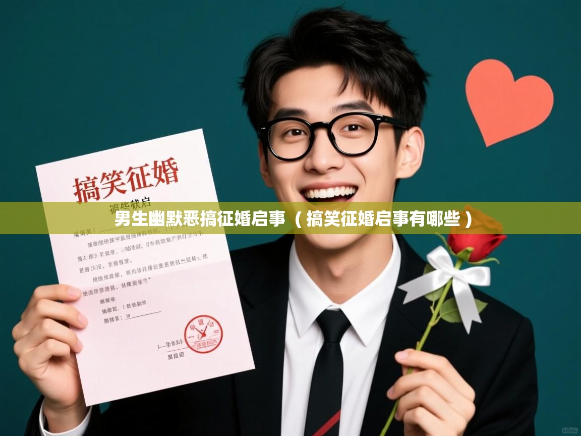  男生幽默恶搞征婚启事  ( 搞笑征婚启事有哪些 )