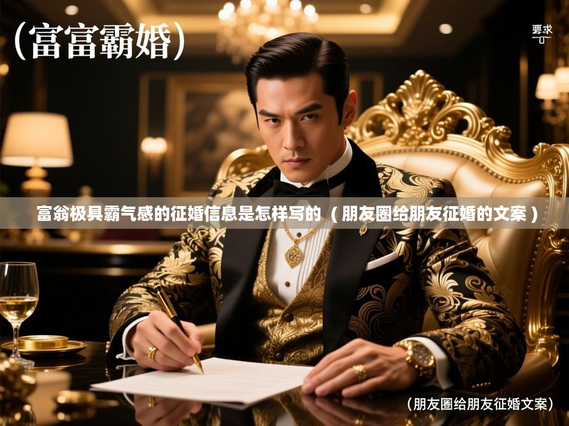  富翁极具霸气感的征婚信息是怎样写的  ( 朋友圈给朋友征婚的文案 )