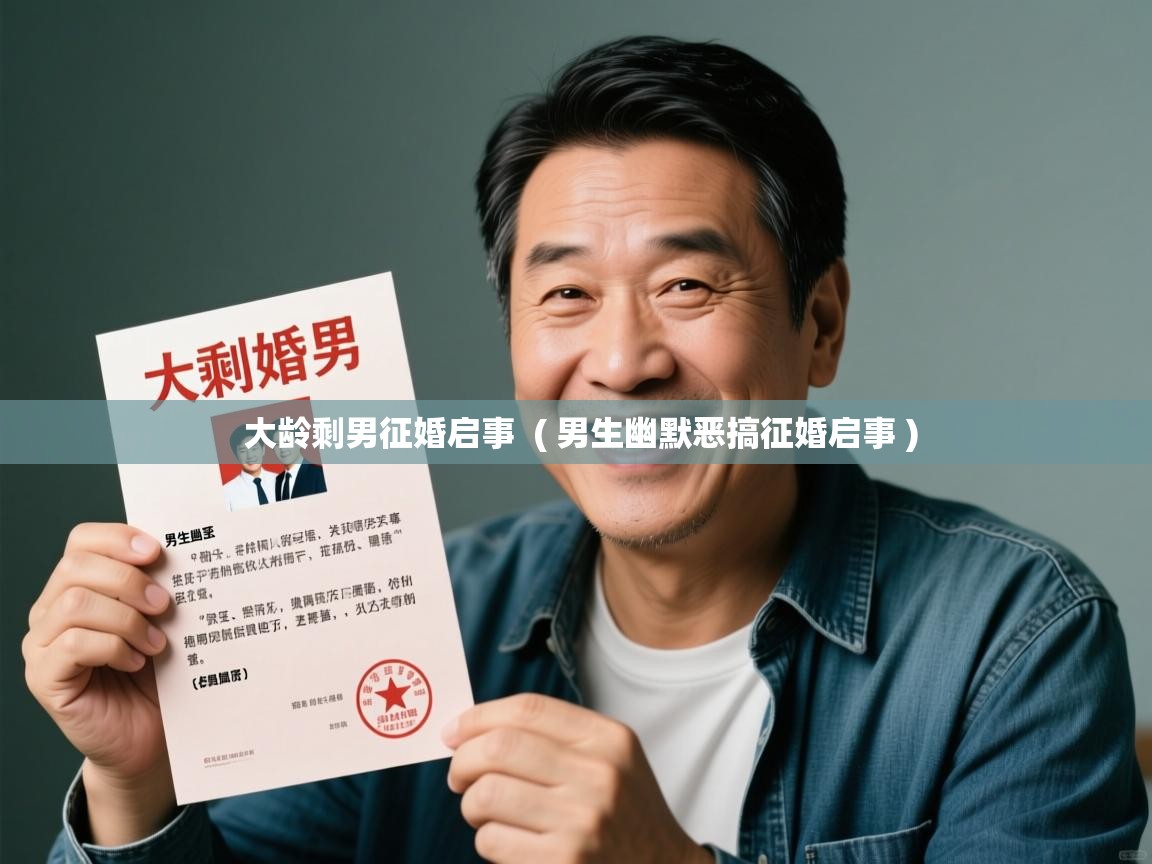  大龄剩男征婚启事  ( 男生幽默恶搞征婚启事 )