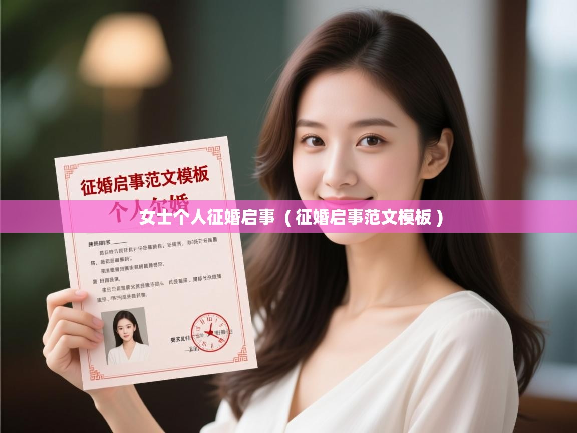 女士个人征婚启事 ( 征婚启事范文模板 ) 女士个人征婚启事 ( 征婚启事范文模板 )