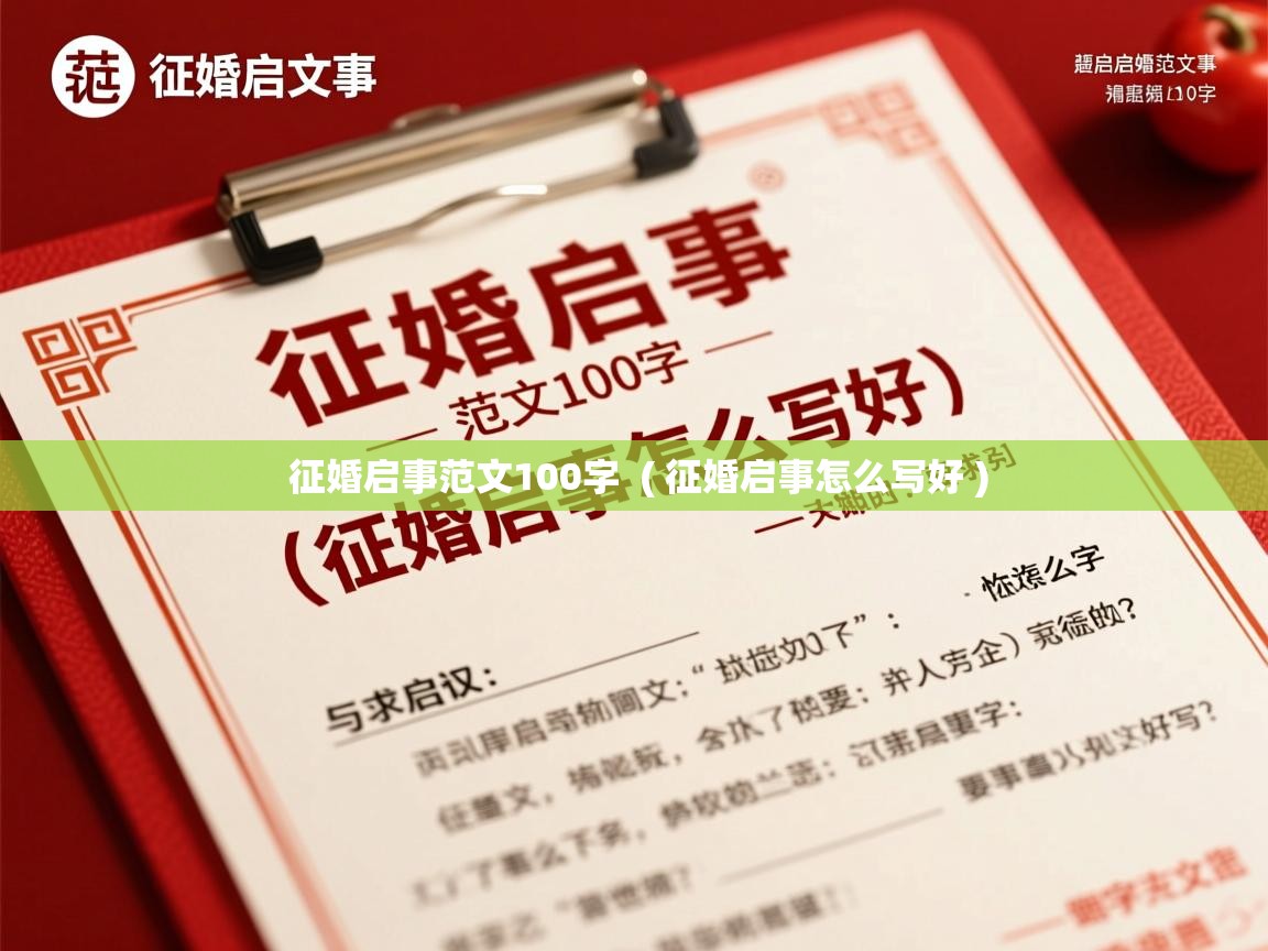  征婚启事范文100字  ( 征婚启事怎么写好 )