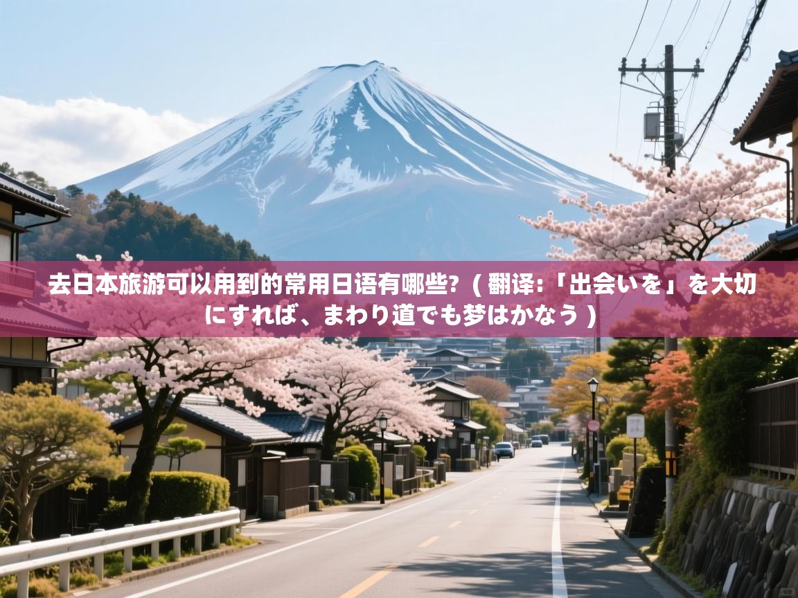  去日本旅游可以用到的常用日语有哪些?  ( 翻译:「出会いを」を大切にすれば、まわり道でも梦はかなう )