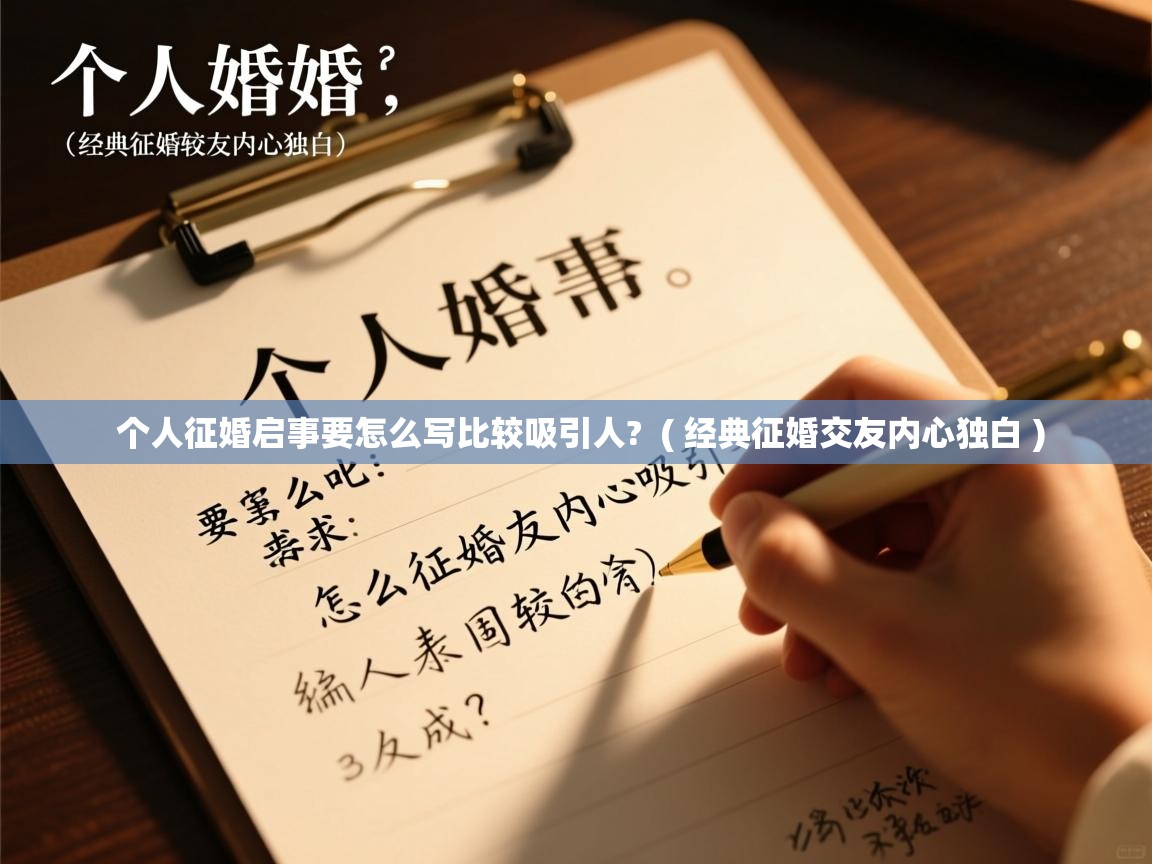  个人征婚启事要怎么写比较吸引人?  ( 经典征婚交友内心独白 )