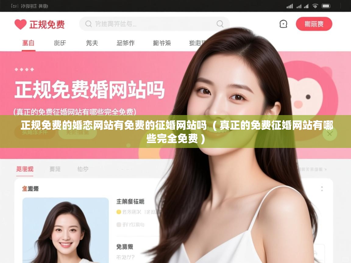  正规免费的婚恋网站有免费的征婚网站吗  ( 真正的免费征婚网站有哪些完全免费 )