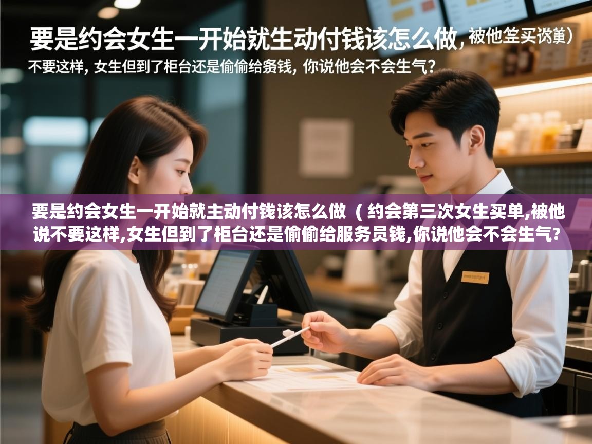  要是约会女生一开始就主动付钱该怎么做  ( 约会第三次女生买单,被他说不要这样,女生但到了柜台还是偷偷给服务员钱,你说他会不会生气? )