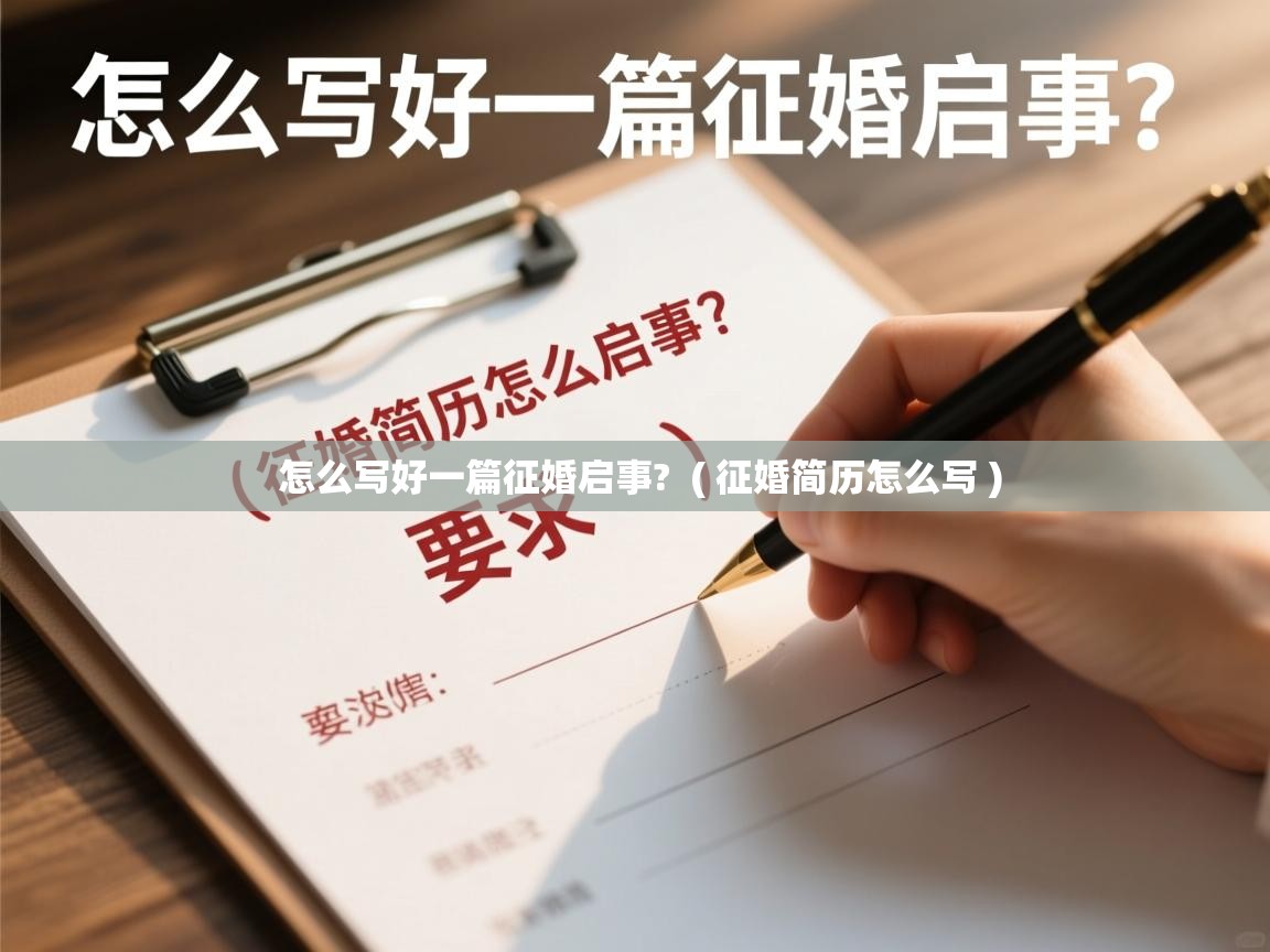  怎么写好一篇征婚启事?  ( 征婚简历怎么写 )